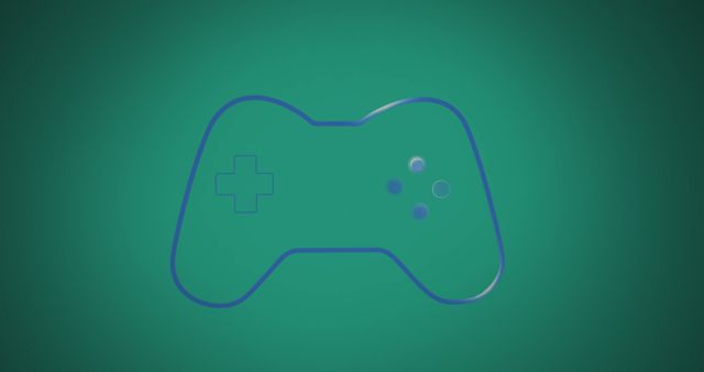 Abstract Gamepad Icon on Vibrant Green Background - Download Free Stock Images Pikwizard.com