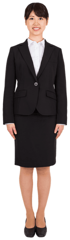 Businesswoman Smiling in Formal Attire on Transparent Background