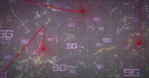 Abstract Global Network and 5G Technology Animation