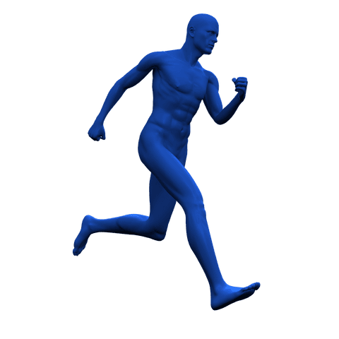 Dynamic Blue Human Running on Transparent Background - Download Free Stock Videos Pikwizard.com