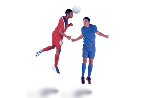 Footballers Competing for Ball on Transparent Background - Download Free Stock Videos Pikwizard.com