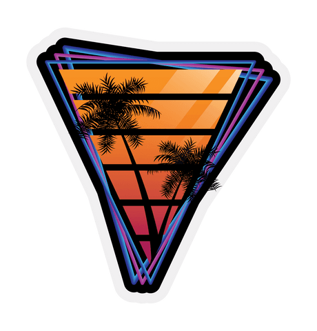 tropical triangle with palm trees on transparent background - Download Free Stock Videos Pikwizard.com