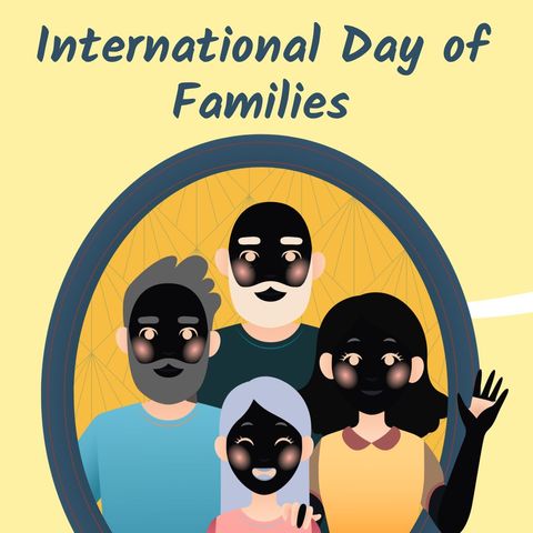 International Day of Families Graphic with Diverse Characters - Download Free Stock Templates Pikwizard.com