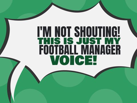 Humorous Football Manager Voice Graphic - Download Free Stock Templates Pikwizard.com