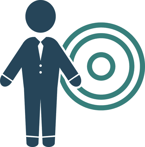 transparent businessman icon with target symbol overlay - Download Free Stock Videos Pikwizard.com