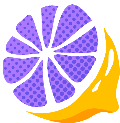 modern geometric purple citrus with orange yellow splash on transparent background - Download Free Stock Videos Pikwizard.com