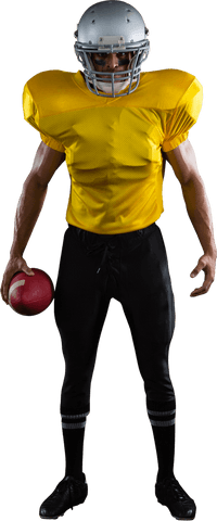american football player in yellow jersey isolated on transparent background - Download Free Stock Videos Pikwizard.com