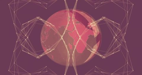 Abstract Global Network Connections Digital Concept
