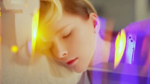 Serene Portrait with Ethereal Light Flares