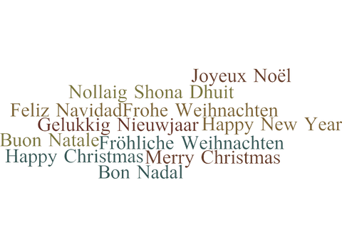 Multilingual Merry Christmas Words on Transparent Background - Download Free Stock Videos Pikwizard.com