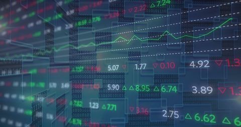Dynamic Financial Data with Rising Stock Market Trends - Download Free Stock Images Pikwizard.com