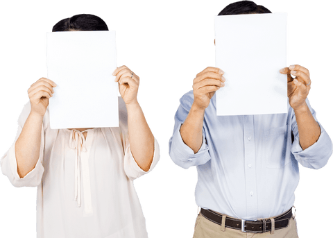 transparent couple holding blank pages covering faces - Download Free Stock Videos Pikwizard.com
