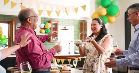 Joyful Senior Birthday Celebration with Friends