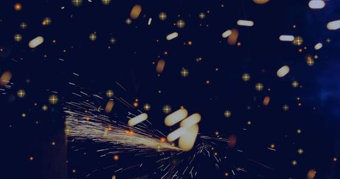 Energetic sparks illustrating dynamic industrial motion