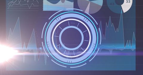 Futuristic Data Analysis Interface with Digital Charts and Graphs - Download Free Stock Images Pikwizard.com