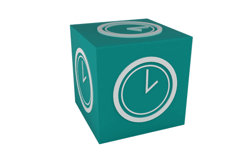 Transparent Cube with Clock Symbol on Each Face - Download Free Stock Videos Pikwizard.com