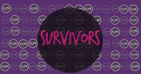 Breast cancer awareness hope and survivors concept art