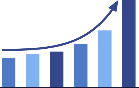 vector bar graph with rising arrow on transparent background - Download Free Stock Videos Pikwizard.com