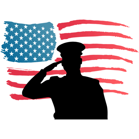 transparent illustration of us flag with soldier saluting - Download Free Stock Videos Pikwizard.com