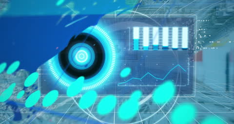 Futuristic Financial Data Interface Animation