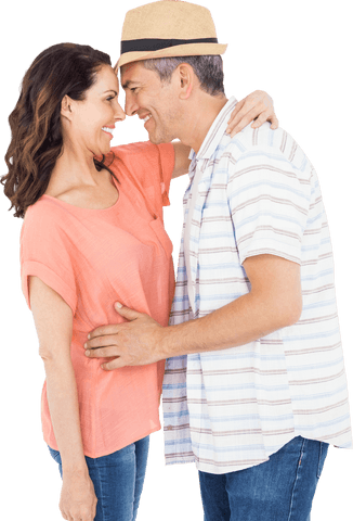 Transparent Romantic Couple Smiling with Affection - Download Free Stock Videos Pikwizard.com