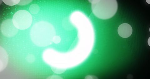 Abstract Green Data Processing Interface with Bokeh Lights