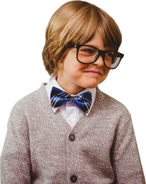 Playful Young Boy Wearing Glasses on Transparent Background - Download Free Stock Videos Pikwizard.com