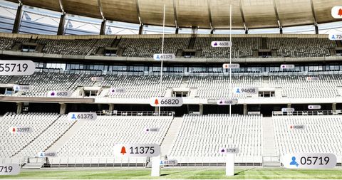 Social Media Engagement in Empty Rugby Stadium