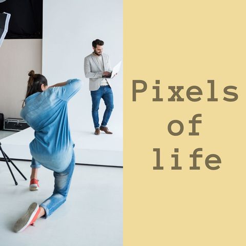 Photographer Capturing Stylish Model in Studio Setup - Download Free Stock Templates Pikwizard.com