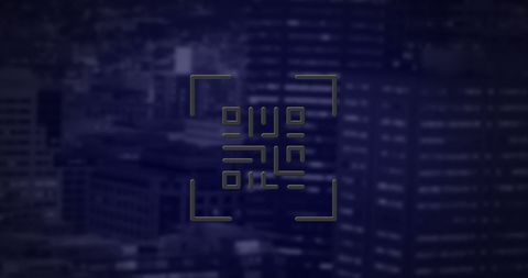 Futuristic QR Code Over Urban Cityscape - Download Free Stock Images Pikwizard.com