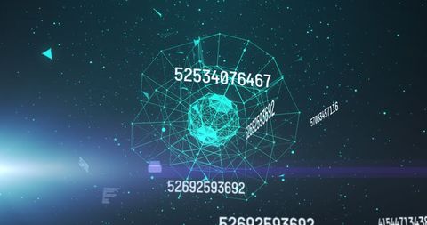 Digital Data Network Globe with Numeric Connections - Download Free Stock Images Pikwizard.com
