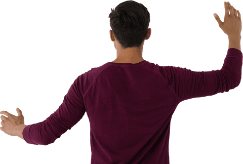 transparent background man using invisible interface - Download Free Stock Videos Pikwizard.com