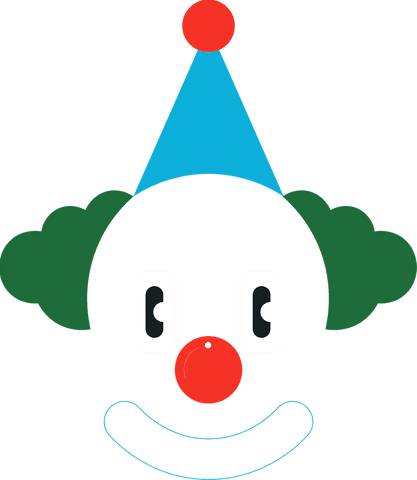 Playful Clown Face Floating on Transparent Background - Download Free Stock Videos Pikwizard.com