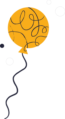 Transparent Yellow Balloon with Squiggly Patterns - Download Free Stock Videos Pikwizard.com