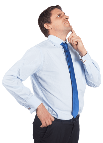 Thoughtful Businessman Standing in Transparent Background - Download Free Stock Videos Pikwizard.com