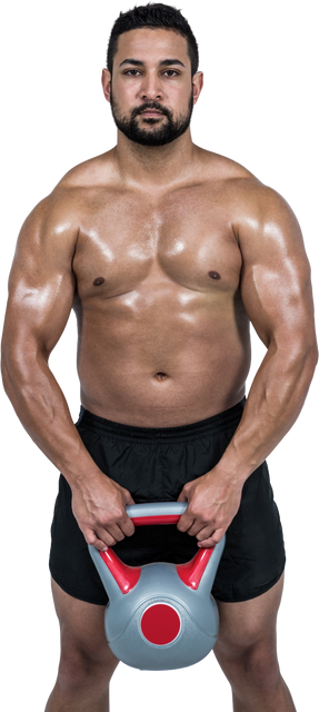 Transparent Image Muscular Man Lifting Heavy Kettlebell - Download Free Stock Videos Pikwizard.com