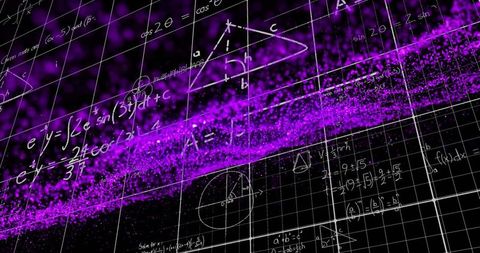 Abstract Purple Math Formulas on Black Background - Download Free Stock Images Pikwizard.com