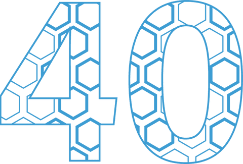 Blue 40 with Geometric Pattern on Transparent Background - Download Free Stock Videos Pikwizard.com