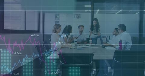 Diverse Business Team Analyzing Financial Growth Data in Modern Office - Download Free Stock Images Pikwizard.com