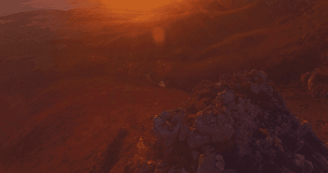 transparent sunset over rocky terrain with vibrant hues - Download Free Stock Videos Pikwizard.com