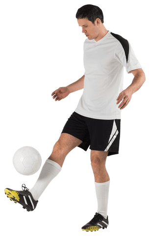 Football Player in White Gear Kicking Football Wordless Transparent - Download Free Stock Videos Pikwizard.com