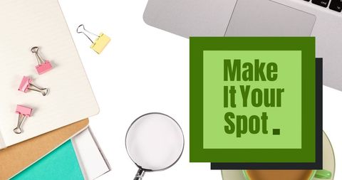 Clean Desk Motivation with Modern Office Supplies Flat Lay - Download Free Stock Images Pikwizard.com