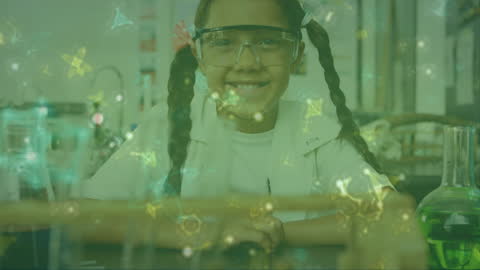 Digital Animation with Young Scientist Experimenting in Lab