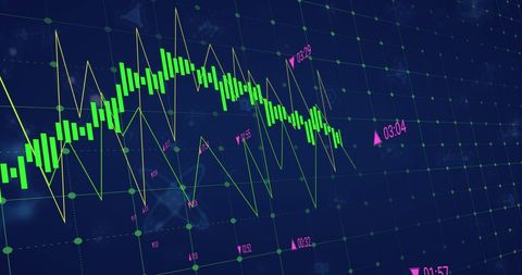 Financial Data with Molecular Background Concept - Download Free Stock Images Pikwizard.com