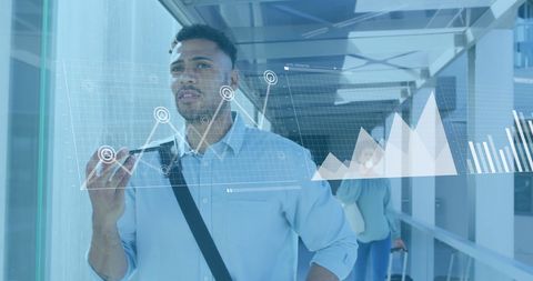 Businessman Analyzing Digital Graphs with Smartphone Assistance - Download Free Stock Images Pikwizard.com