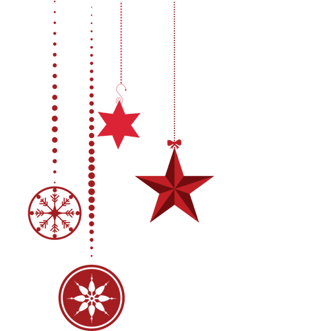 Red Christmas Decorations on Transparent Background Vector - Download Free Stock Videos Pikwizard.com