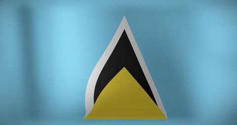 Waving flag of saint lucia with vibrant colors