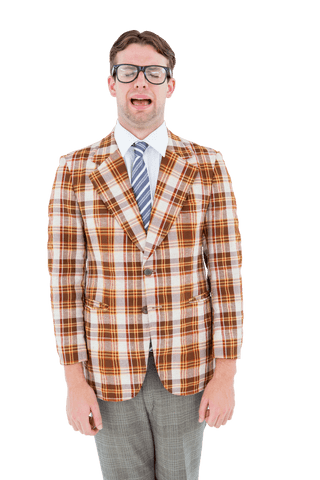 transparent suit wearing sad hipster geek with glasses shouting - Download Free Stock Videos Pikwizard.com