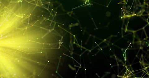 Abstract Network Connections and Yellow Light Digital Art - Download Free Stock Images Pikwizard.com
