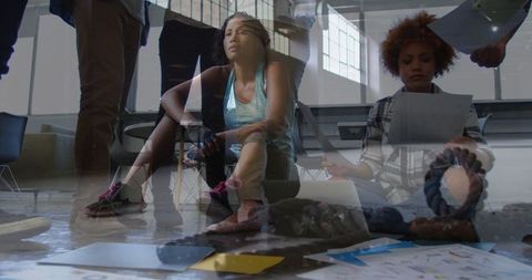 Creative Team Collaborating in Modern Studio Loft